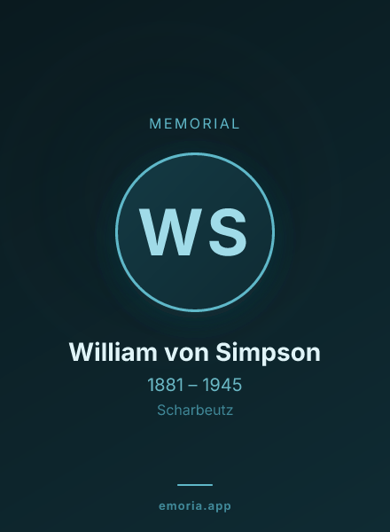 Memorial portrait of William von Simpson