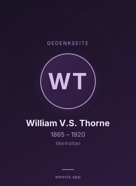 Gedenkportrait von William V.S. Thorne