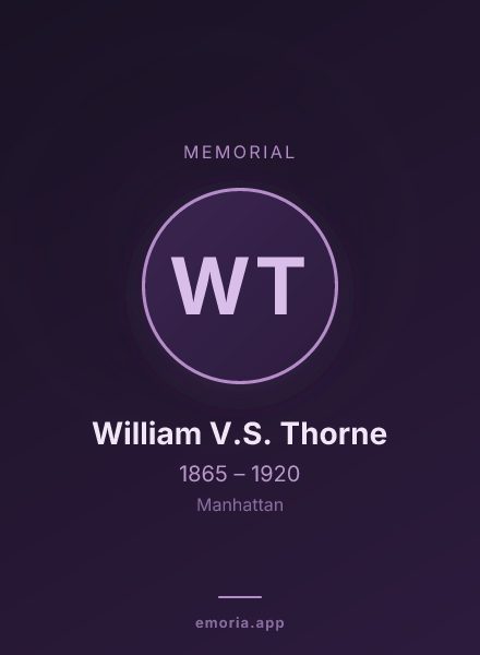 Memorial portrait of William V.S. Thorne