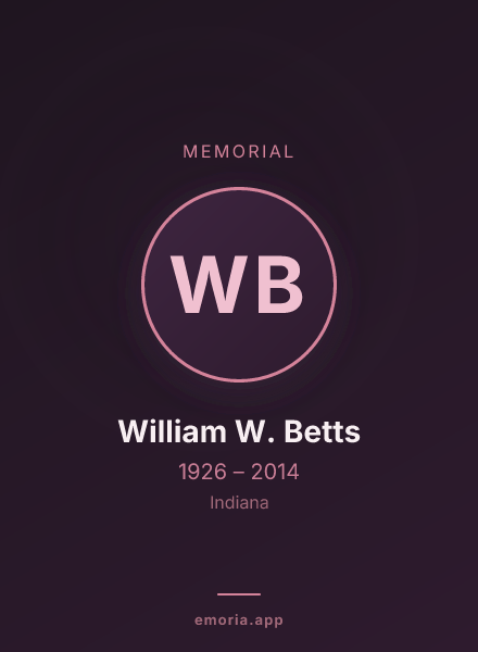 Memorial portrait of William W. Betts