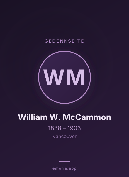 Gedenkportrait von William W. McCammon