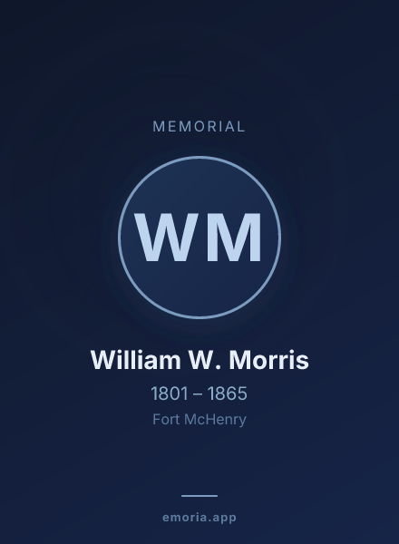 Memorial portrait of William W. Morris