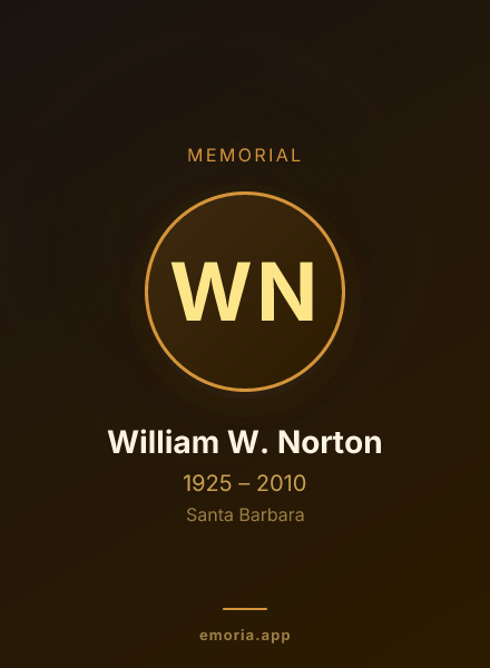 Memorial portrait of William W. Norton