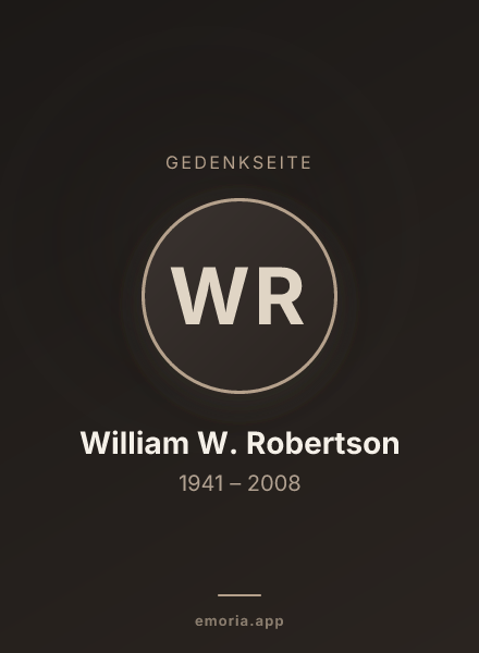 Gedenkportrait von William W. Robertson