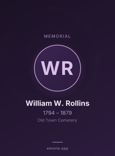 Memorial portrait of William W. Rollins