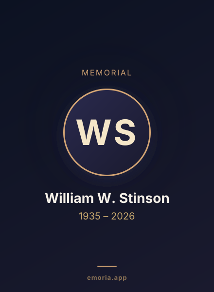 Memorial portrait of William W. Stinson