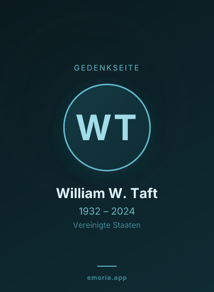 Gedenkportrait von William W. Taft