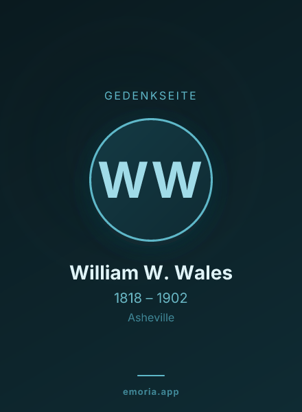 Gedenkportrait von William W. Wales