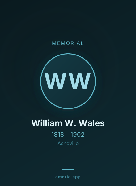 Memorial portrait of William W. Wales