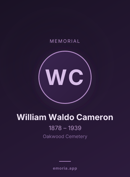 Memorial portrait of William Waldo Cameron