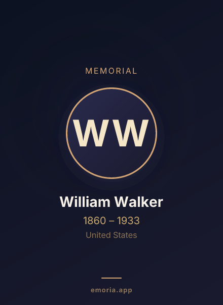 Memorial portrait of William Walker