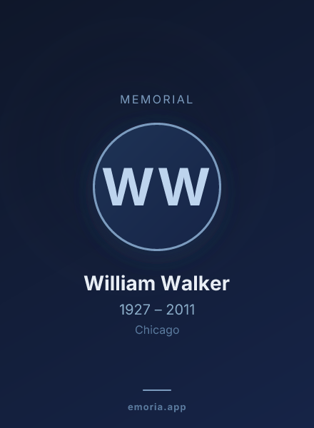 Memorial portrait of William Walker