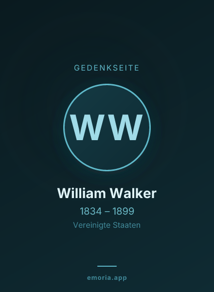 Gedenkportrait von William Walker