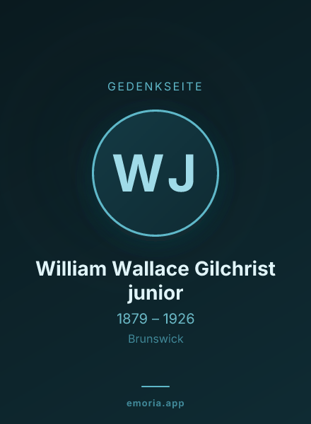 Gedenkportrait von William Wallace Gilchrist junior