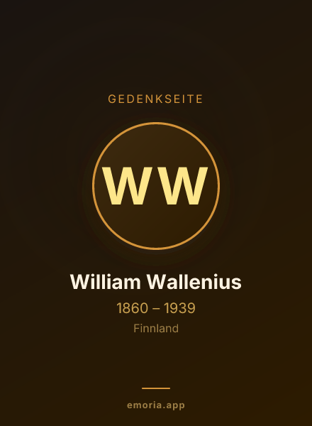 Gedenkportrait von William Wallenius