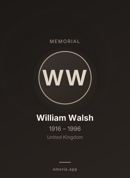 Memorial portrait of William Walsh