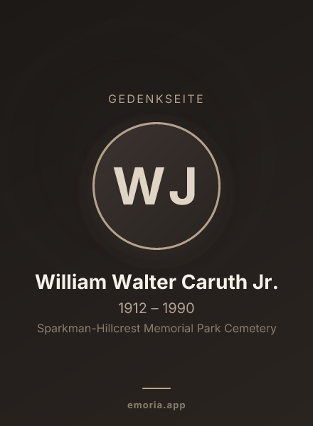 Gedenkportrait von William Walter Caruth Jr.