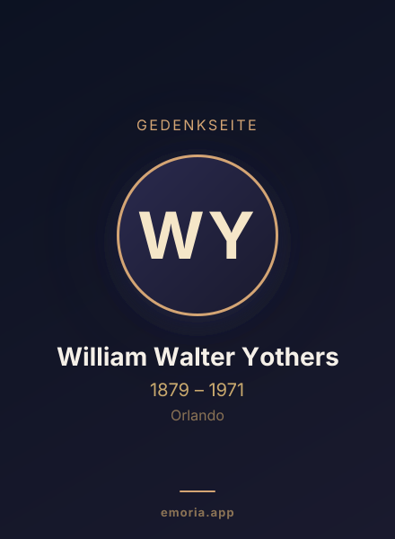 Gedenkportrait von William Walter Yothers