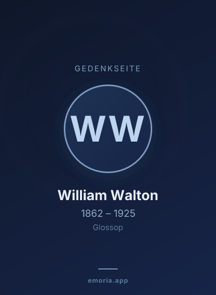 Gedenkportrait von William Walton