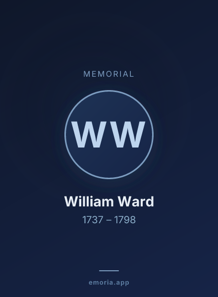 Memorial portrait of William Ward
