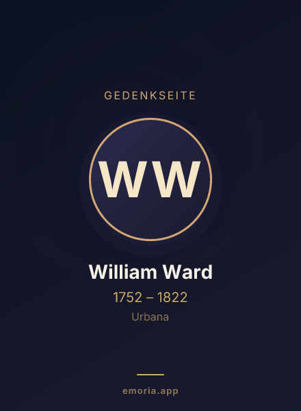 Gedenkportrait von William Ward
