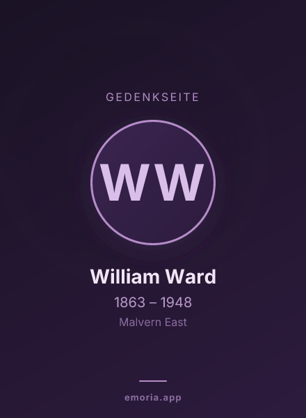 Gedenkportrait von William Ward