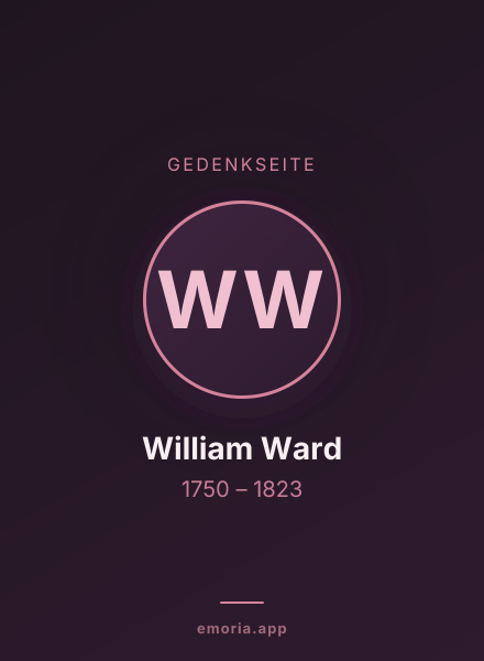 Gedenkportrait von William Ward