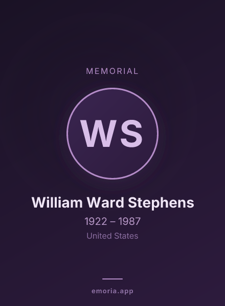 Memorial portrait of William Ward Stephens
