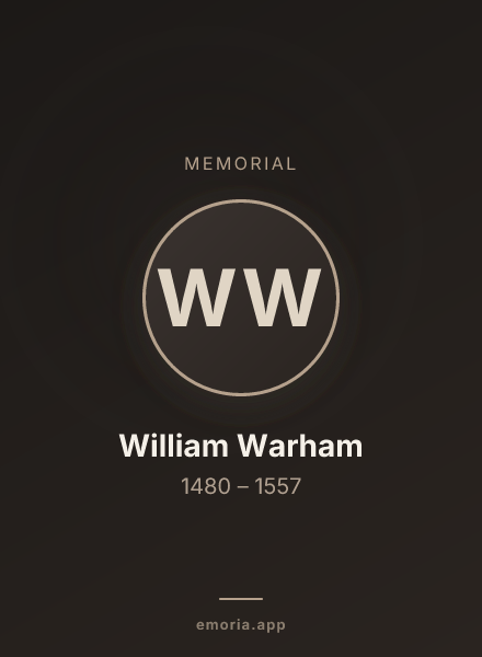 Memorial portrait of William Warham