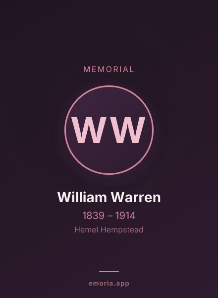 Memorial portrait of William Warren