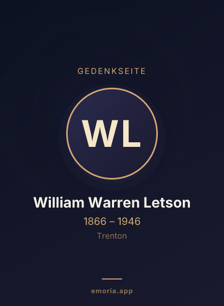 Gedenkportrait von William Warren Letson