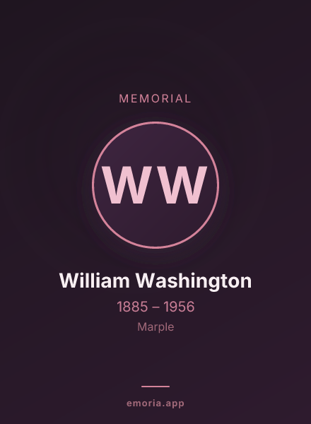 Memorial portrait of William Washington