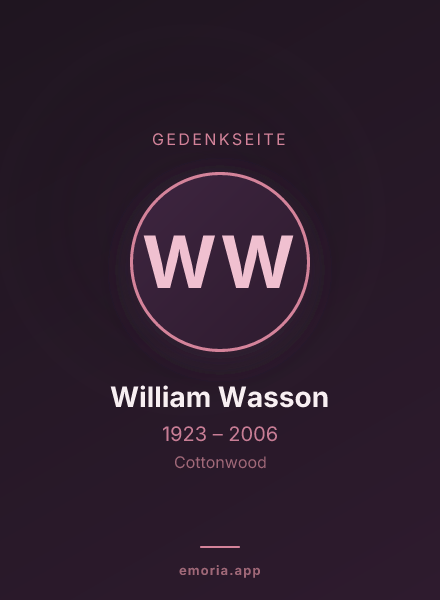 Gedenkportrait von William Wasson