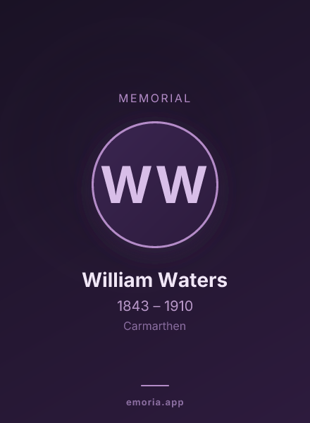Memorial portrait of William Waters