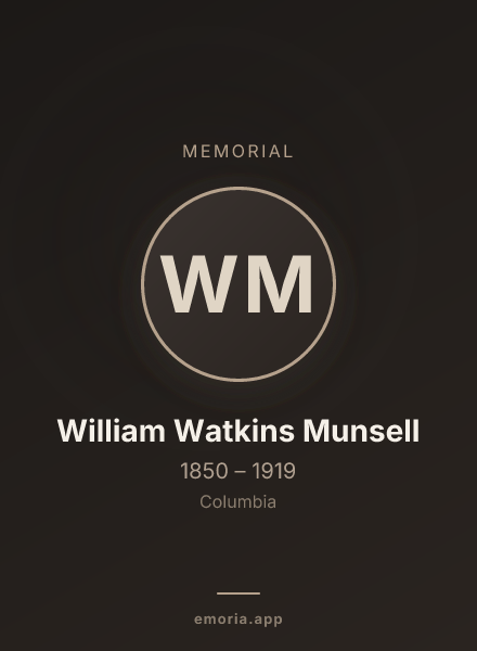 Memorial portrait of William Watkins Munsell