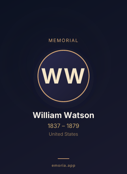 Memorial portrait of William Watson