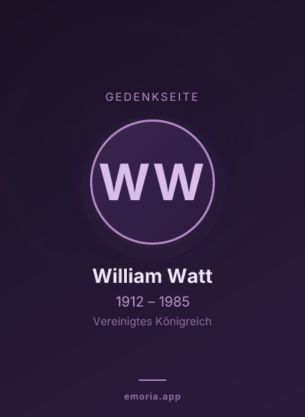 Gedenkportrait von William Watt