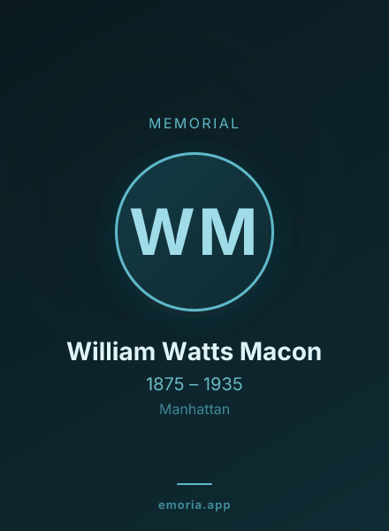 Memorial portrait of William Watts Macon