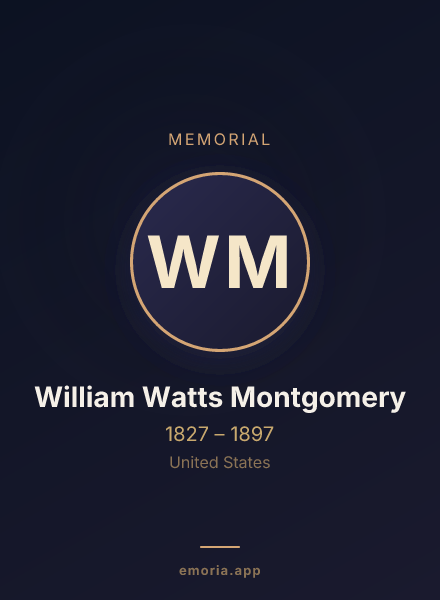 Memorial portrait of William Watts Montgomery
