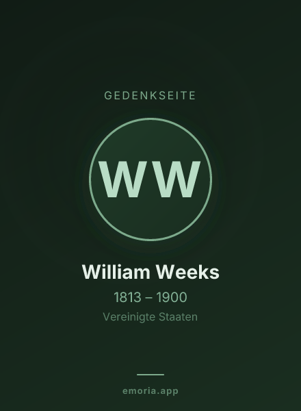 Gedenkportrait von William Weeks