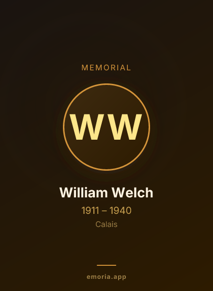 Memorial portrait of William Welch