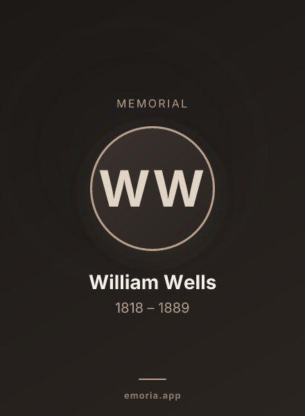 Memorial portrait of William Wells