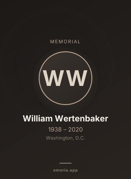 Memorial portrait of William Wertenbaker