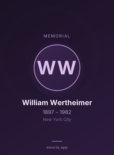 Memorial portrait of William Wertheimer