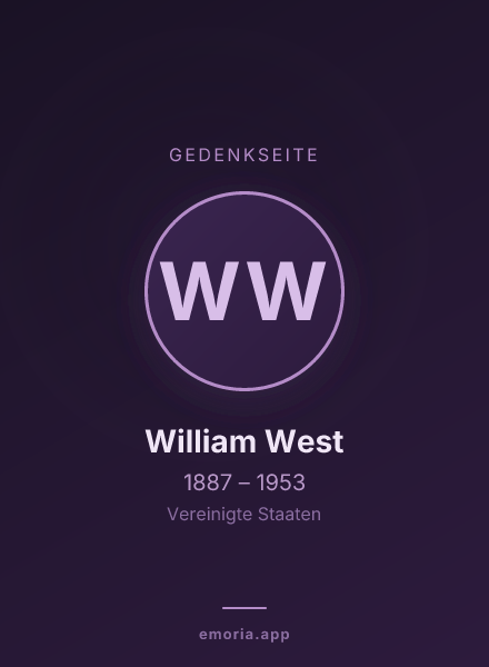 Gedenkportrait von William West