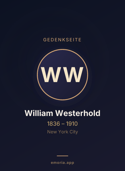 Gedenkportrait von William Westerhold