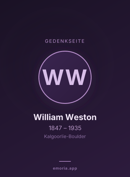 Gedenkportrait von William Weston