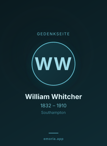 Gedenkportrait von William Whitcher