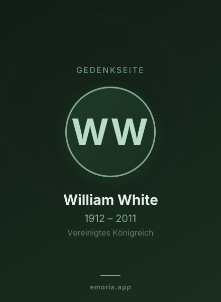 Gedenkportrait von William White