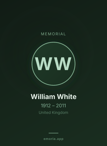 Memorial portrait of William White